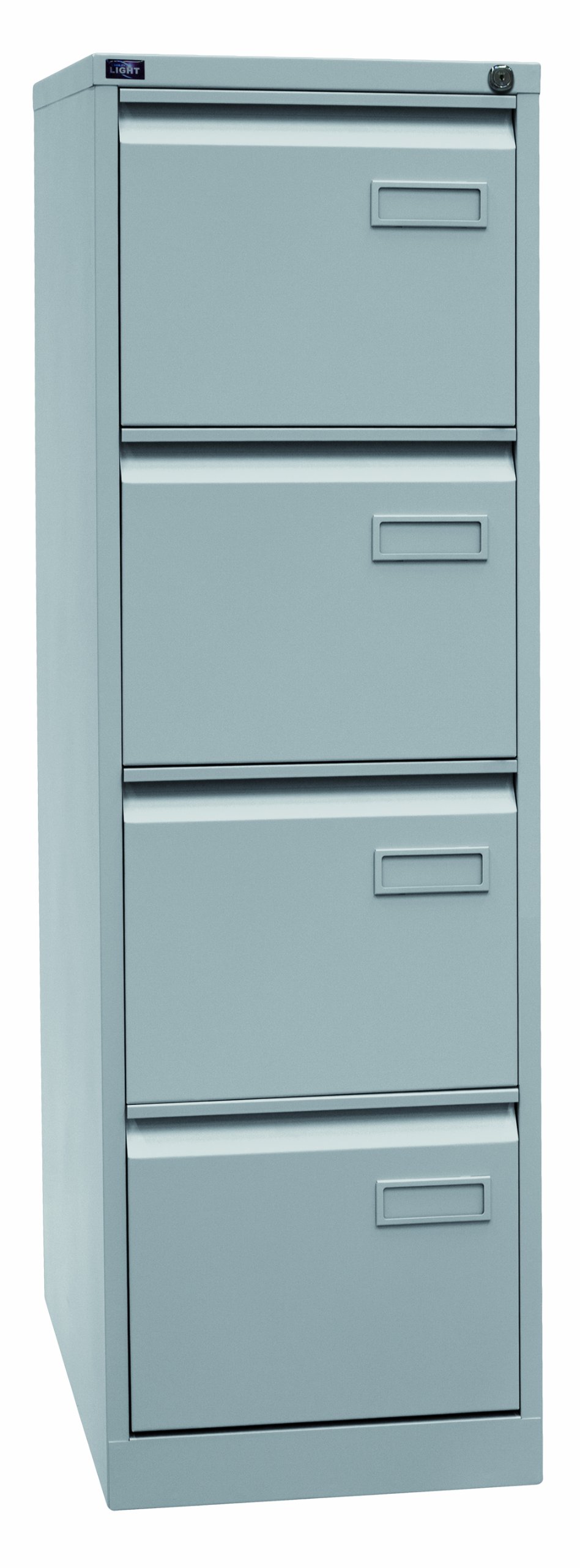 BISLEY Light Hängeregistraturschrank, einbahnig, DIN A4, 4 HR-Schubladen, 100 Prozent Schubladenauszug, Metall, 645 Lichtgrau, 62.2 x 41.3 x 132.1 cm