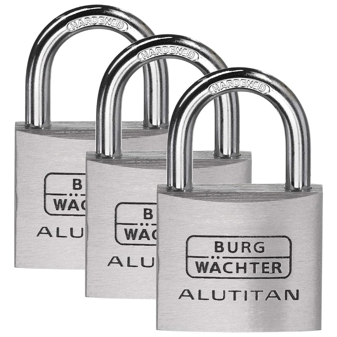 Burg Wächter 36251 Padlock Set 3-Keyed Alike Aluminium Rust-Free Steel