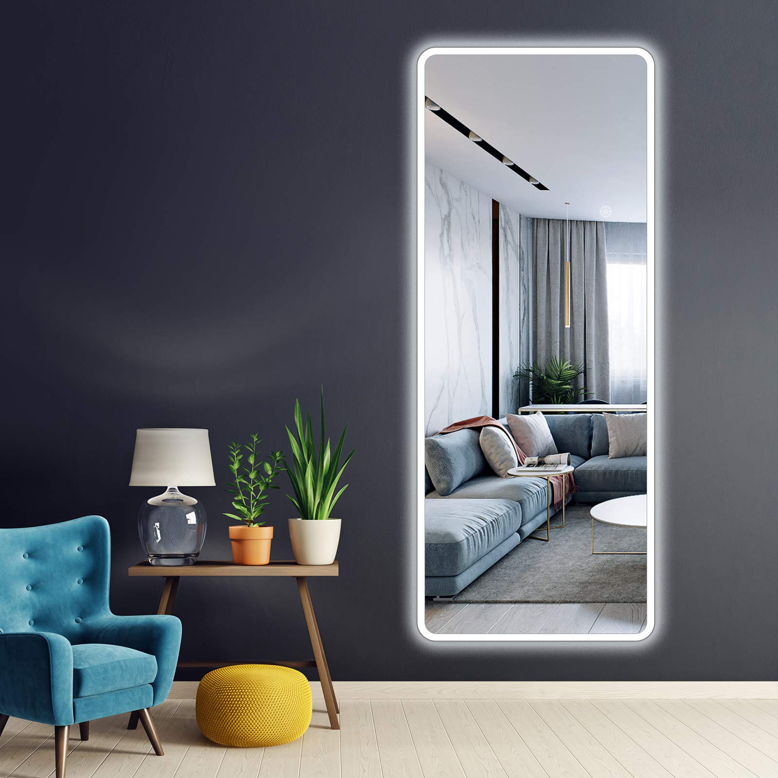 Buy VIIYSEAM 59"x24" Wall ed LED Vanity Backlit Mirror,Oversized Full
