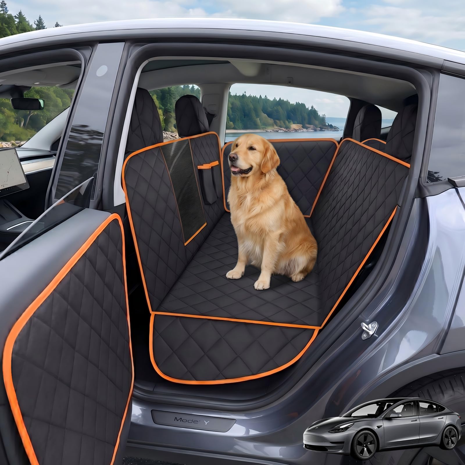 Tesla ペットシートカバー Amazon.co.jp: iBuddy Tesla 犬用シートカバー モデルY 2個付き 車の