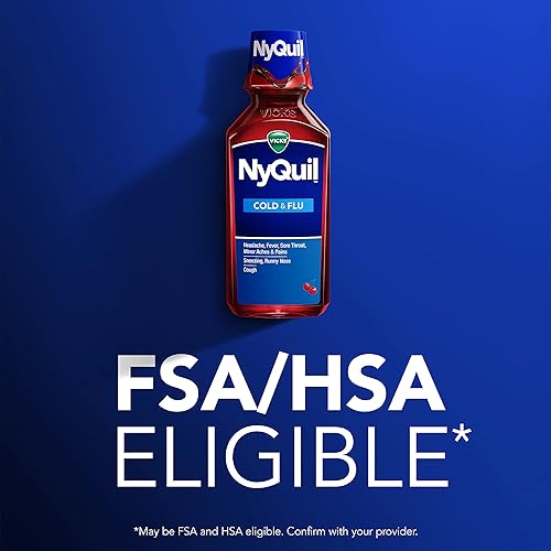 Miniatura 5 de Vicks NyQuil Alivio para la tos y el resfriado nocturno jarabe de cereza 12 fl oz