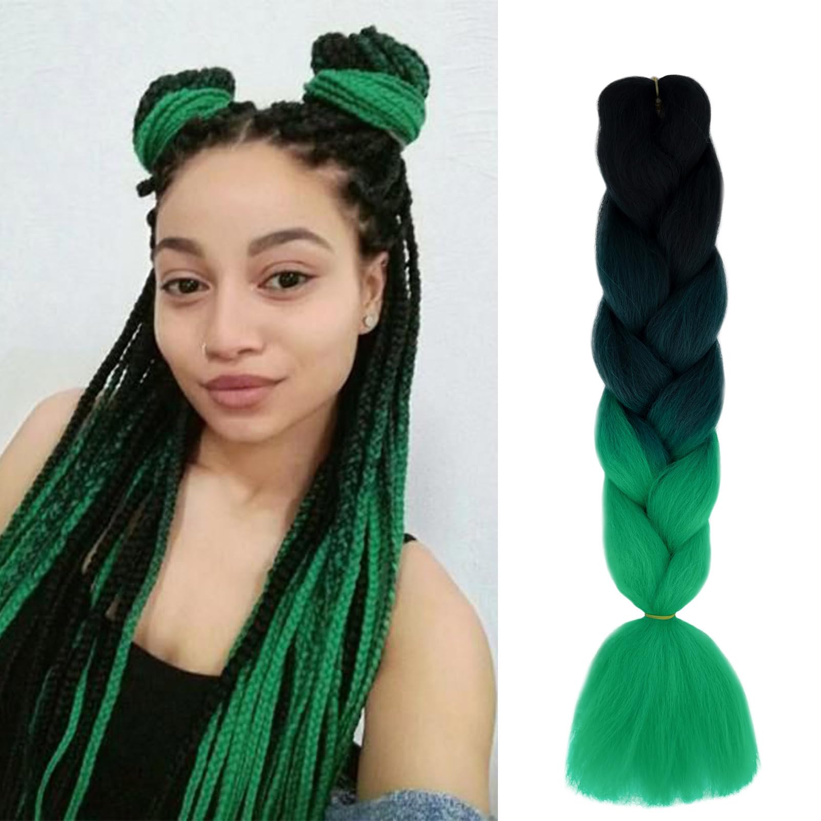 60cm Extensiones de Pelo Trenzas Africanas Castaño Oscuro Extensiones para Trenzas Africanas 1 pcs 100g Kanekalon Pelo para Trenzas Africanas Sintetico Extensiones de Trenzado Cabello Braiding — view 34