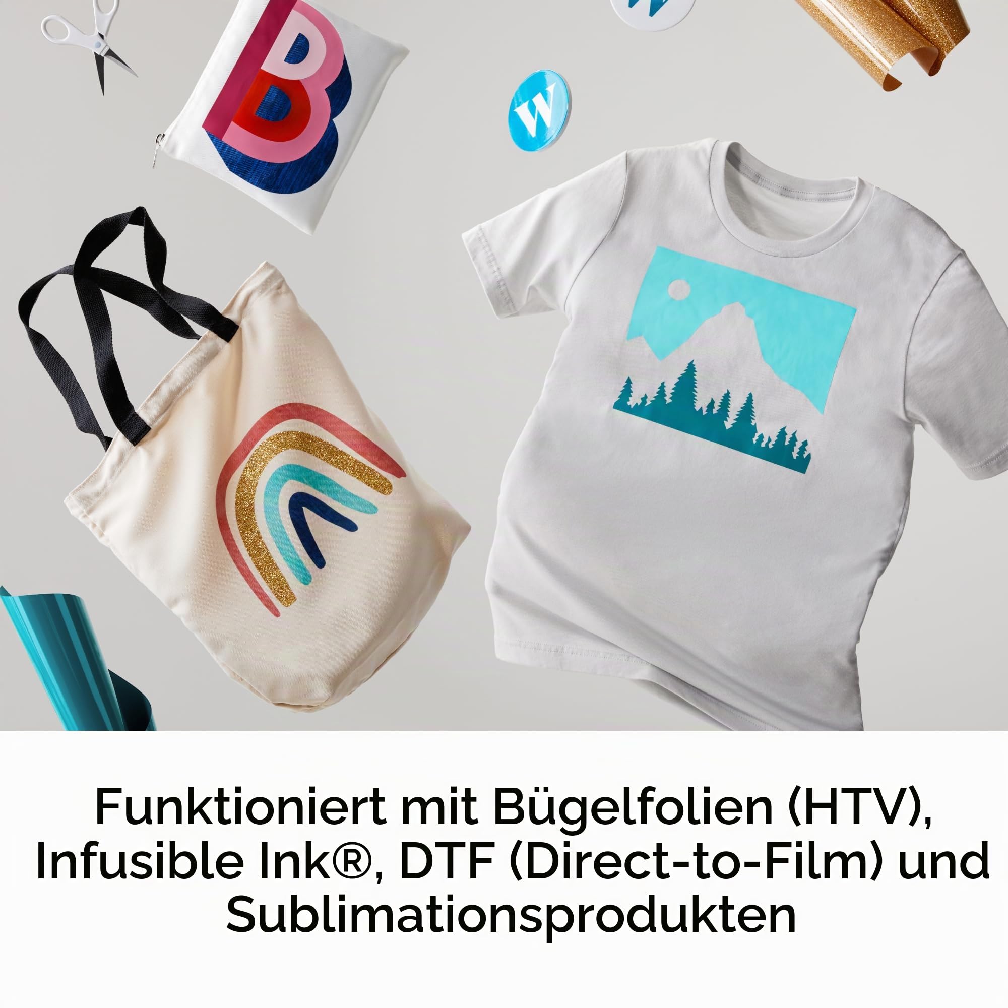 Cricut EasyPress SE-Wärmepresse 30,5 x 25,4 cm + Cricut EasyPress Matte, 30,5 x 30,5 cm – Wärmeübertragungsmaschine für T-Shirts, Sweatshirts, Decken, Kissen und mehr – einfach zu bedienen – Blau