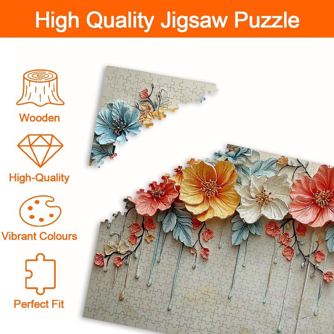 Puzzle Flor, Puzzle 2000 Piezas, Rompecabezas, Regalo Mujer, Decor -8438