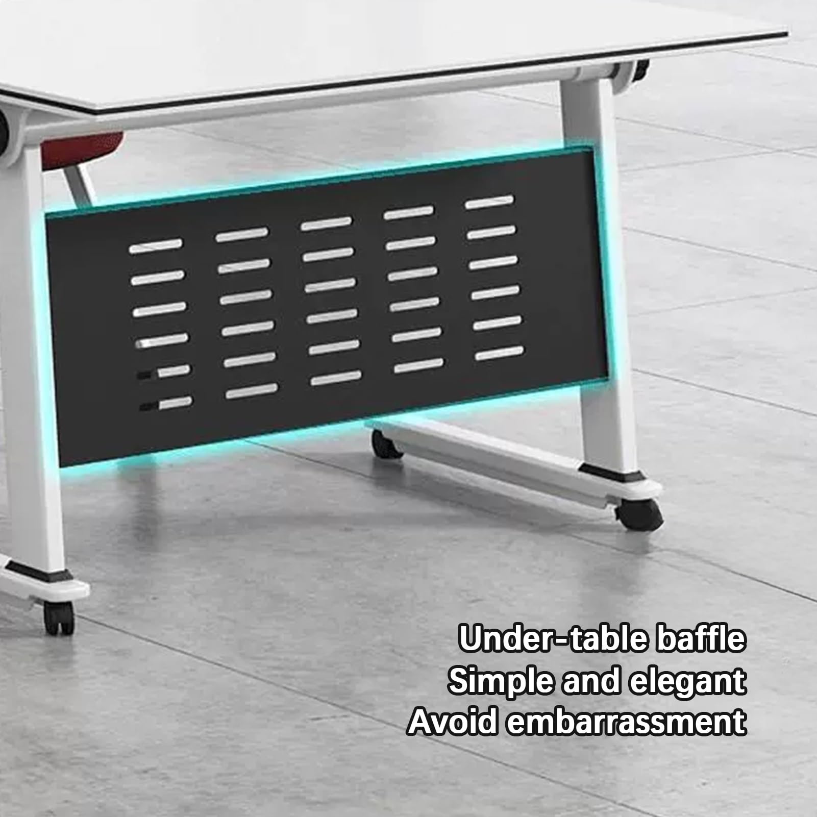 Tragbarer, klappbarer Konferenztisch mit feststellbaren Rollen für Besprechungs- und Schulungsräume – einfacher Aufbau und Mobilität – ideal für Büro und Veranstaltungen