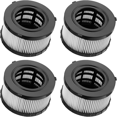 Paquete de 4 filtros HEPA DC5151H de repuesto para aspiradora en seco y húmedo DEWALT DC5151H DC515 DCV517
