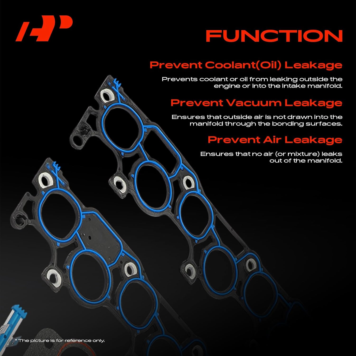 A-Premium Lower and Upper Engine Intake Manifold Gasket Set Compatible with Ford F-150 1998-2000, Mustang 1999-2004, E-150 Econoline Club Wagon 1998-2000, E-250 Econoline 1998-2000, 4.2L