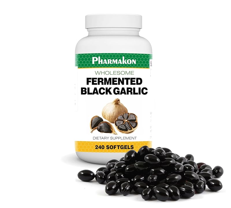 PHARMAKON Suplemento Fitoterápico de Alho Negro, Extrato de Alho Negro, 240 cápsulas