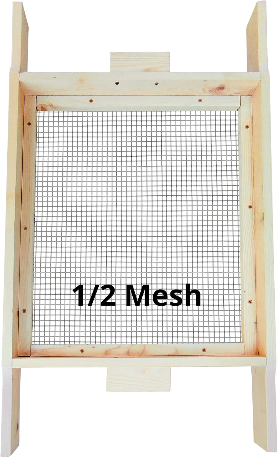 KS Kabells-Sifter for Garden- Compost Screen Sifter- Sifting for Soil- Wood Dirt Sifter- Garden Sifter for use in Wheelbarrow and by Hands-Made in USA 100% (Mesh 1/2)