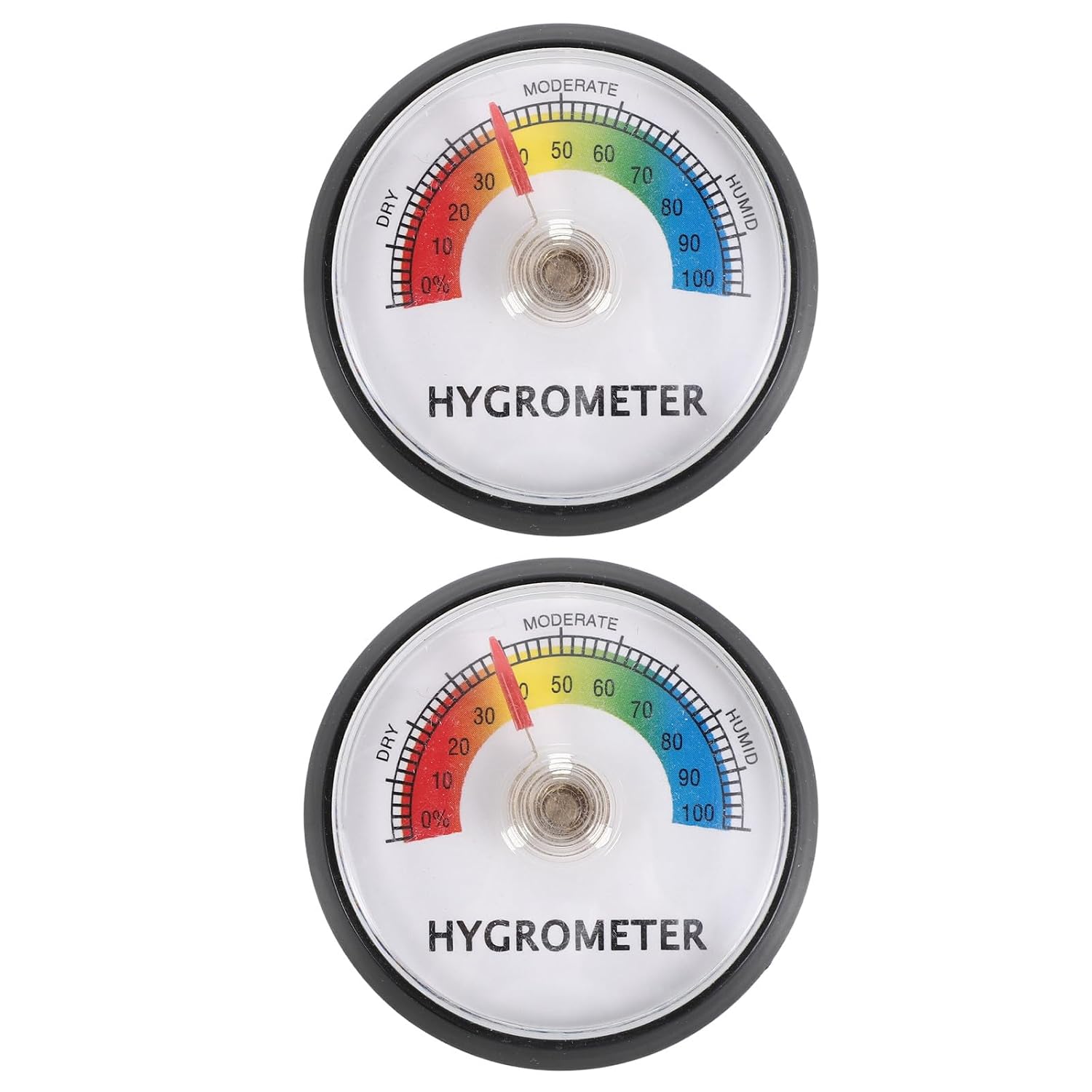 2pcs Hygrometer for Terrarium: Turtle Tank Round Hygrometer - Humidity Monitor for Terrarium Tortoise Lizard Snake Amphibians Small Animal Habitat