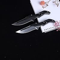 Vista 5 de MASALONG Residual Wings KNI191 Damascus / 5cr15 cuchillo plegable de acero (hoja de lavado de piedra con parte trasera recta+vaina)