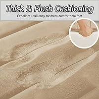 Vista 4 de Juego de 2 alfombrillas de baño para inodoro en forma de U, supersuaves, absorbentes, de secado rápido, alfombras de baño de espuma viscoelástica