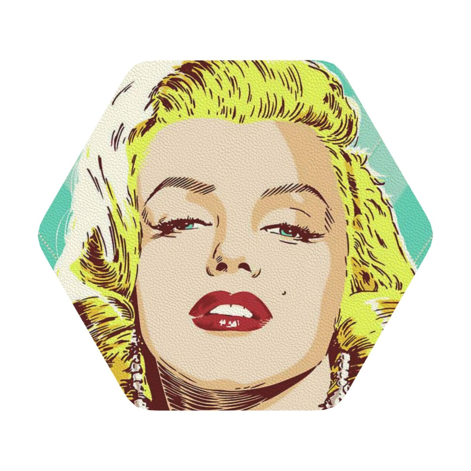 マリリンモンロー　フォトカード　６枚セット‼️美品 Amazon｜マリリンモンロー コースター 円形 八角形 六角形 四角