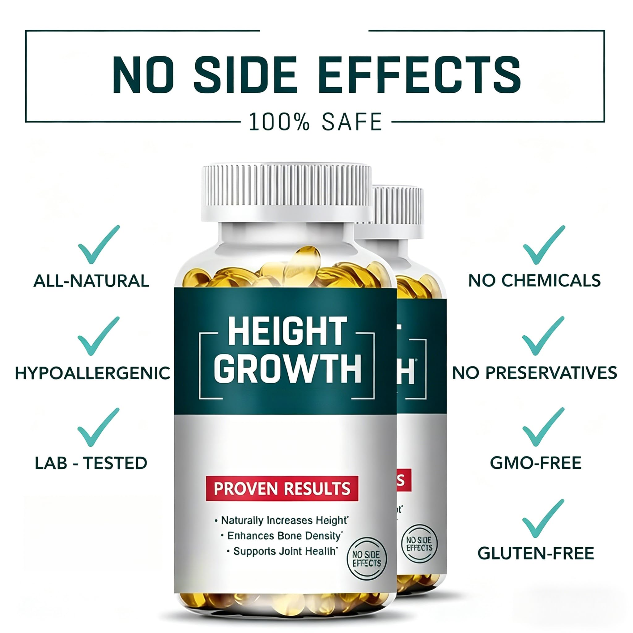 Height Growth, Supports Bone Strength and Density, GMO-free, Gluten-free (2)