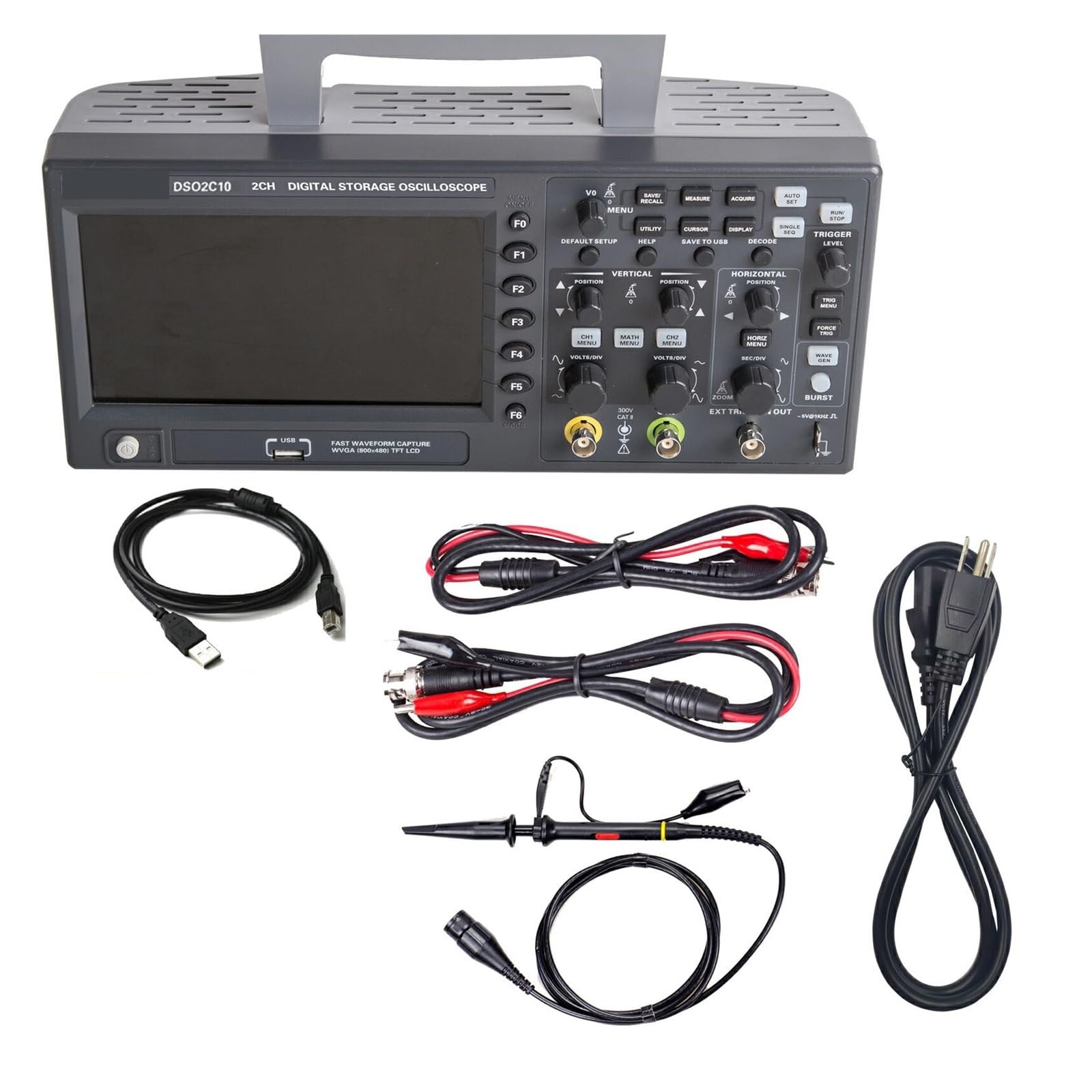 Digitales Oszilloskop DSO2C10 2C15 2D10 2D15 2CH 100/150 MHz Speicher Osciloscopio 1G Abtastung mit Signalquelle(2D10)
