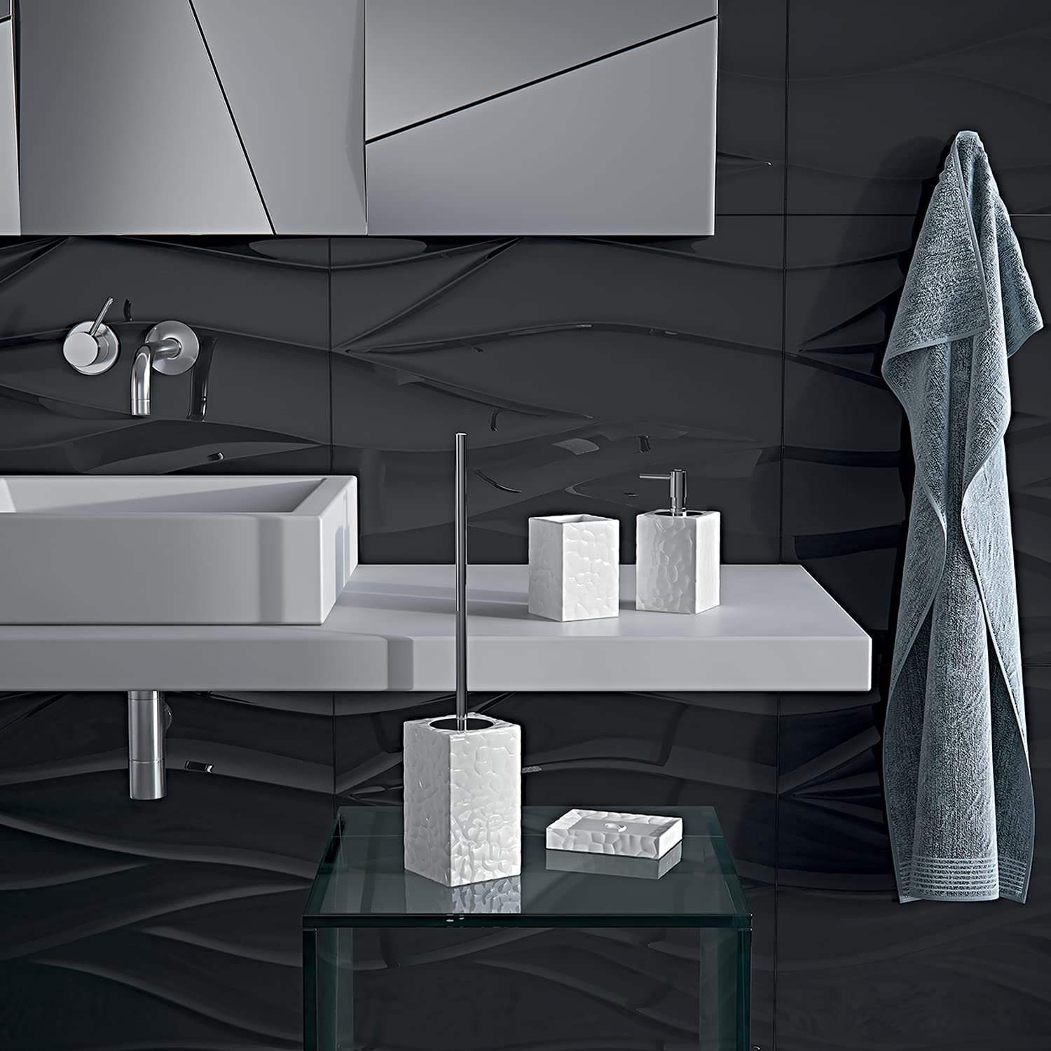 Dispenser Sapone Gedy Marika - Acciaio Inox E Cromall®, Verde Menta, 18x8x8cm - Foto 3