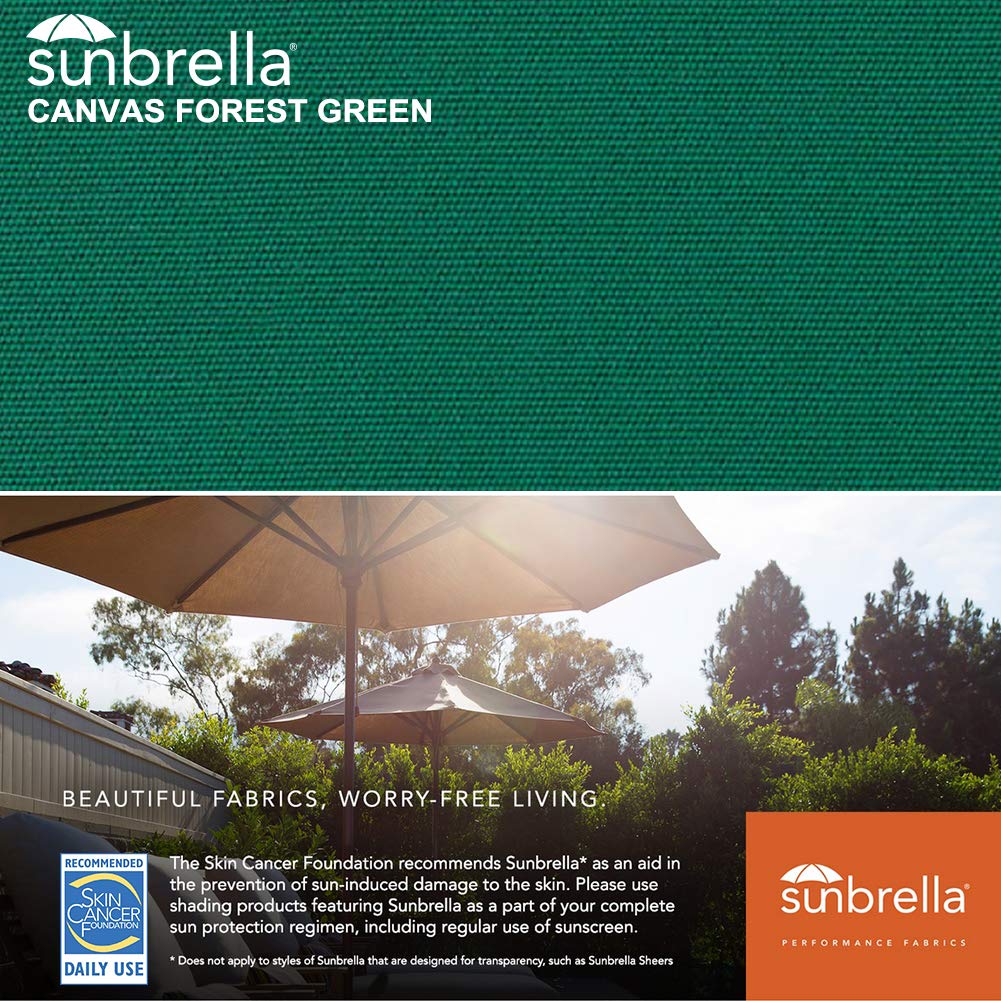 Amazon Com Eliteshade Sunbrella Solar Umbrellas 9ft Market Umbrella With 80 Led Lights Patio Umbrellas Outdoor Table Umbrella With Ventilation And 5 Years Non Fading Top Forest Green Garden Outdoor