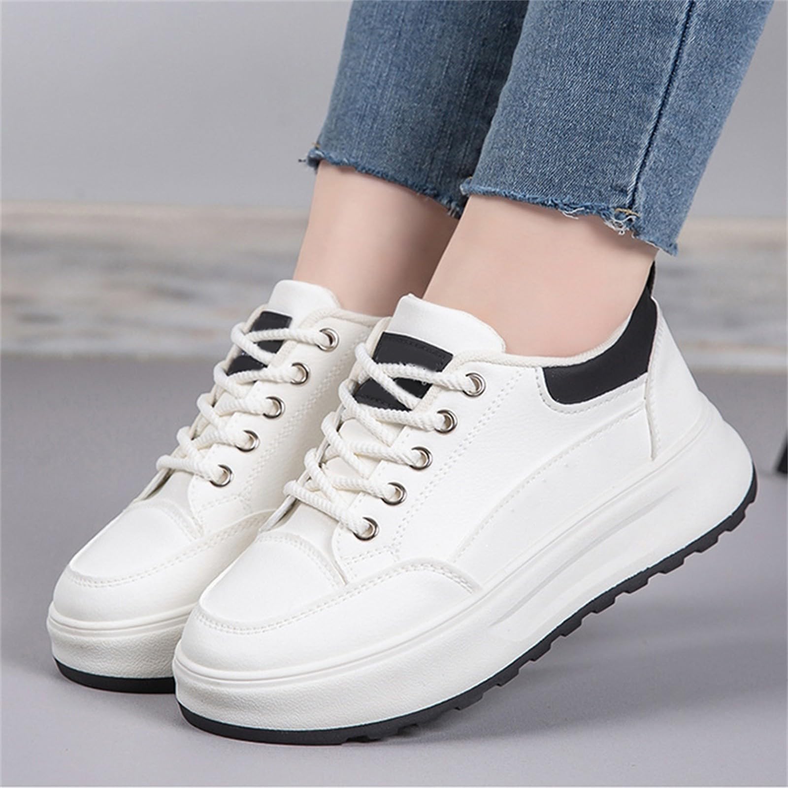 Scarpe Donna da Passeggio Sneakers Casual Sintetica con Fori Antiscivolo per Lavoro e Uso Quotidiano Scarpa da Ginnastica Donna Running Casual e Quotidiano
