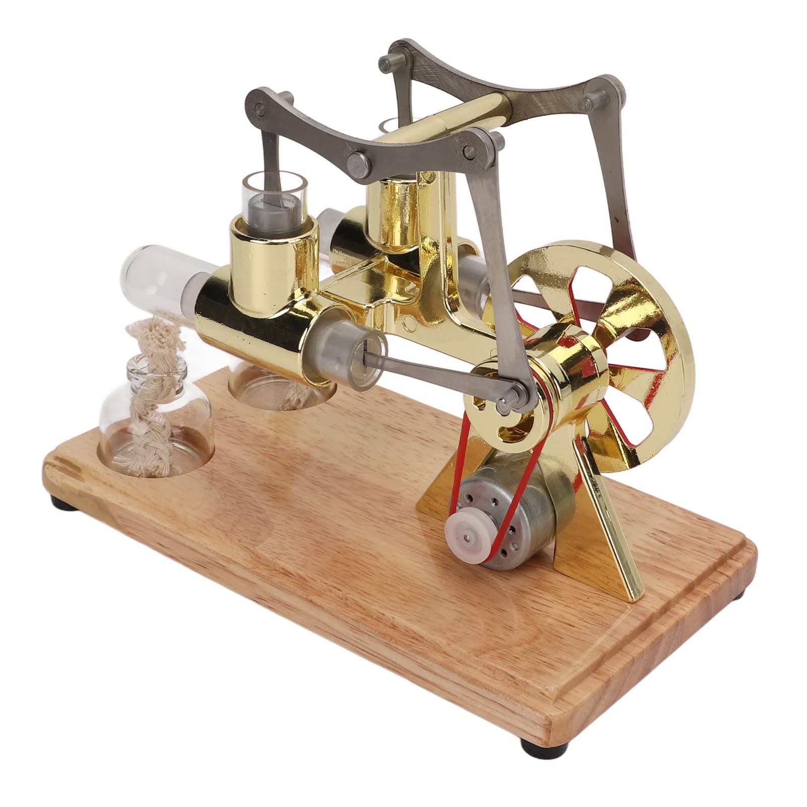 VGEBY Modello Fisico Kit Modello Motorio Stirling con Tubo di Vetro, Bassi Costi Operativi per L'apprendimento Automatico Fisico, Specchio di Zinclegazione dei Genitori