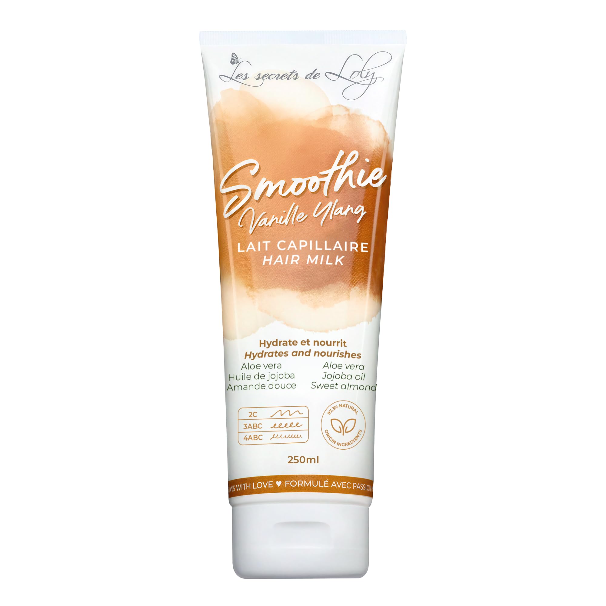 Nourishing leave-in milk Smoothie Vanilla-Ylang Ylang Les Secrets de Loly 250ml