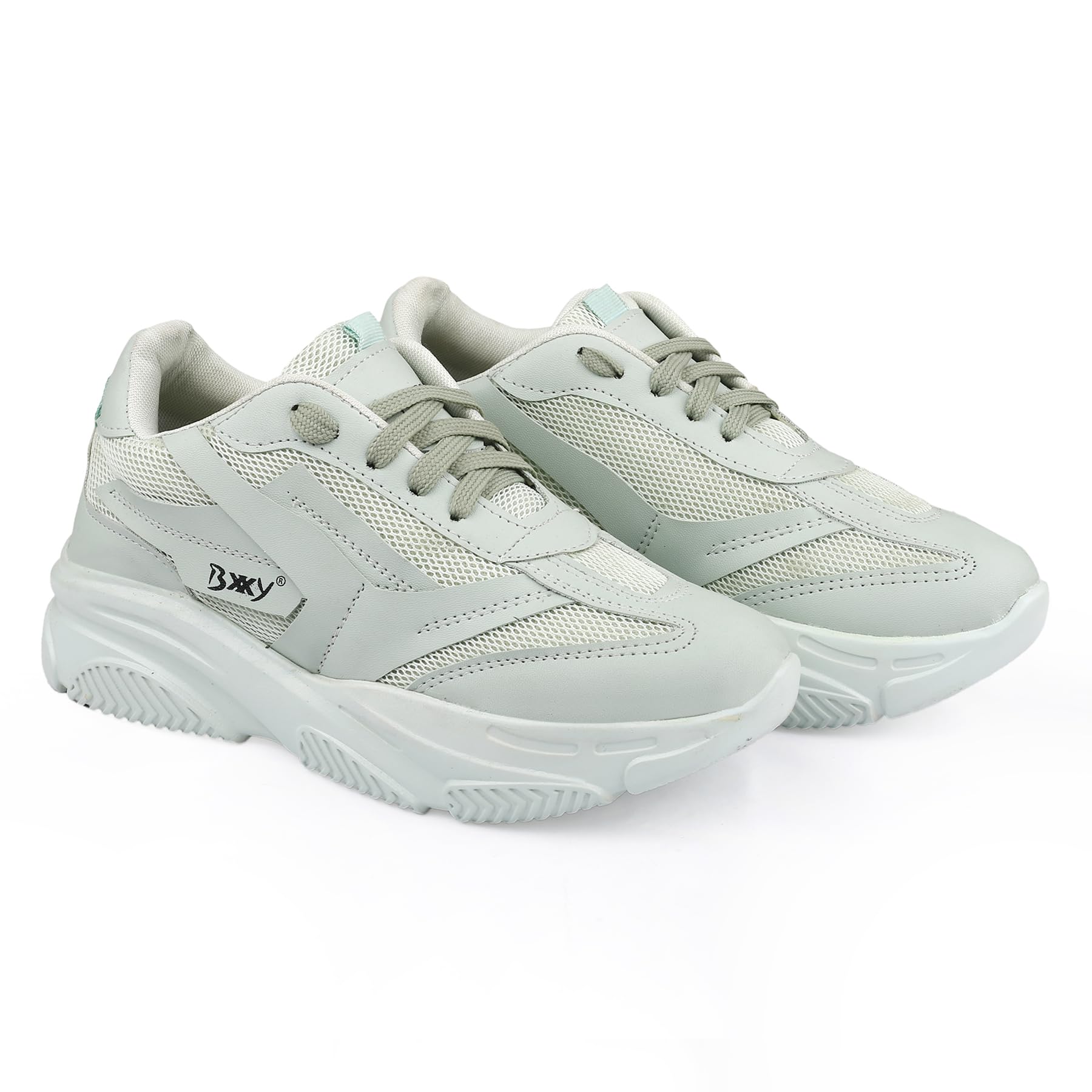 BXXY Womens Green Casual Sports Running and Walking Laceup Shoes with Mesh Material. - 41 (B0D1G12DQB) Amazon Price History, Amazon Price Tracker