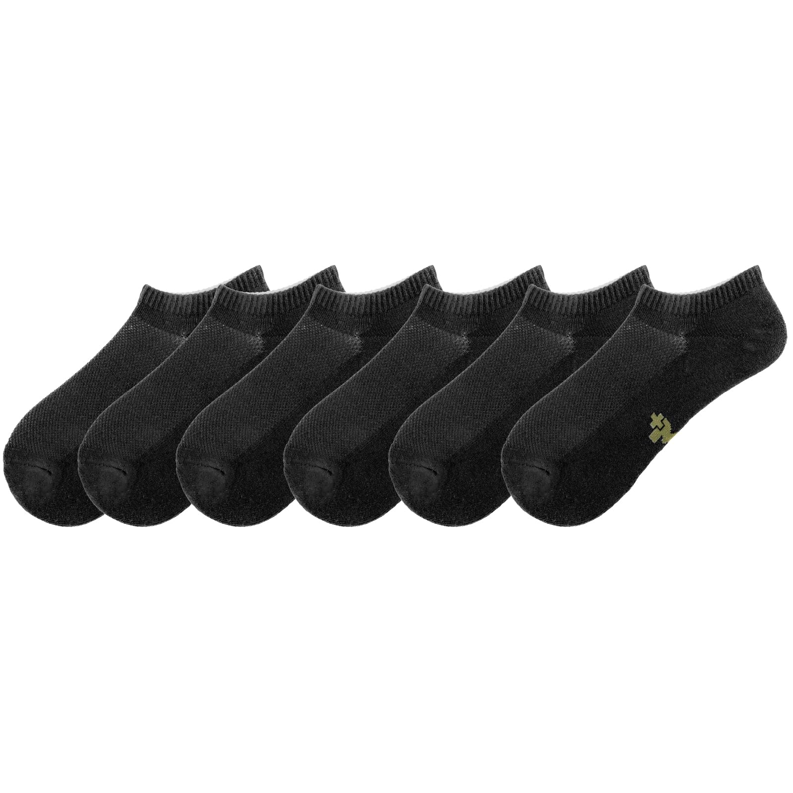+MD No Show Socks for Women and Men, Viscose Bamboo Soft Athletic Running Moisture Wicking Short Casual Sports Socks 6 Pairs, 6Grey14-16