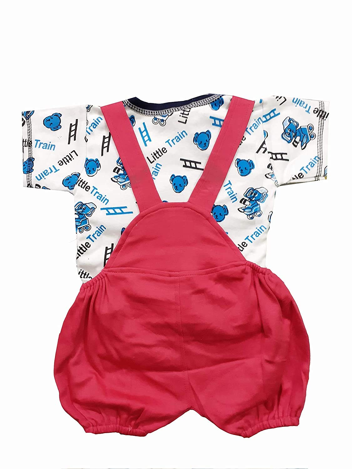 Corp Wed Kids Ethnic Hathi Dungaree (Elephant) Fancy wear Dresses (6-9 Months, Dark Pink) 2