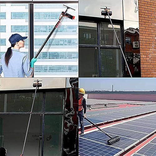 Miniatura 2 de Varilla de limpieza de ventanas, cepillo telescópico alimentado por agua, extensible, resistente, limpiador de suciedad y polvo, cepillo multiusos