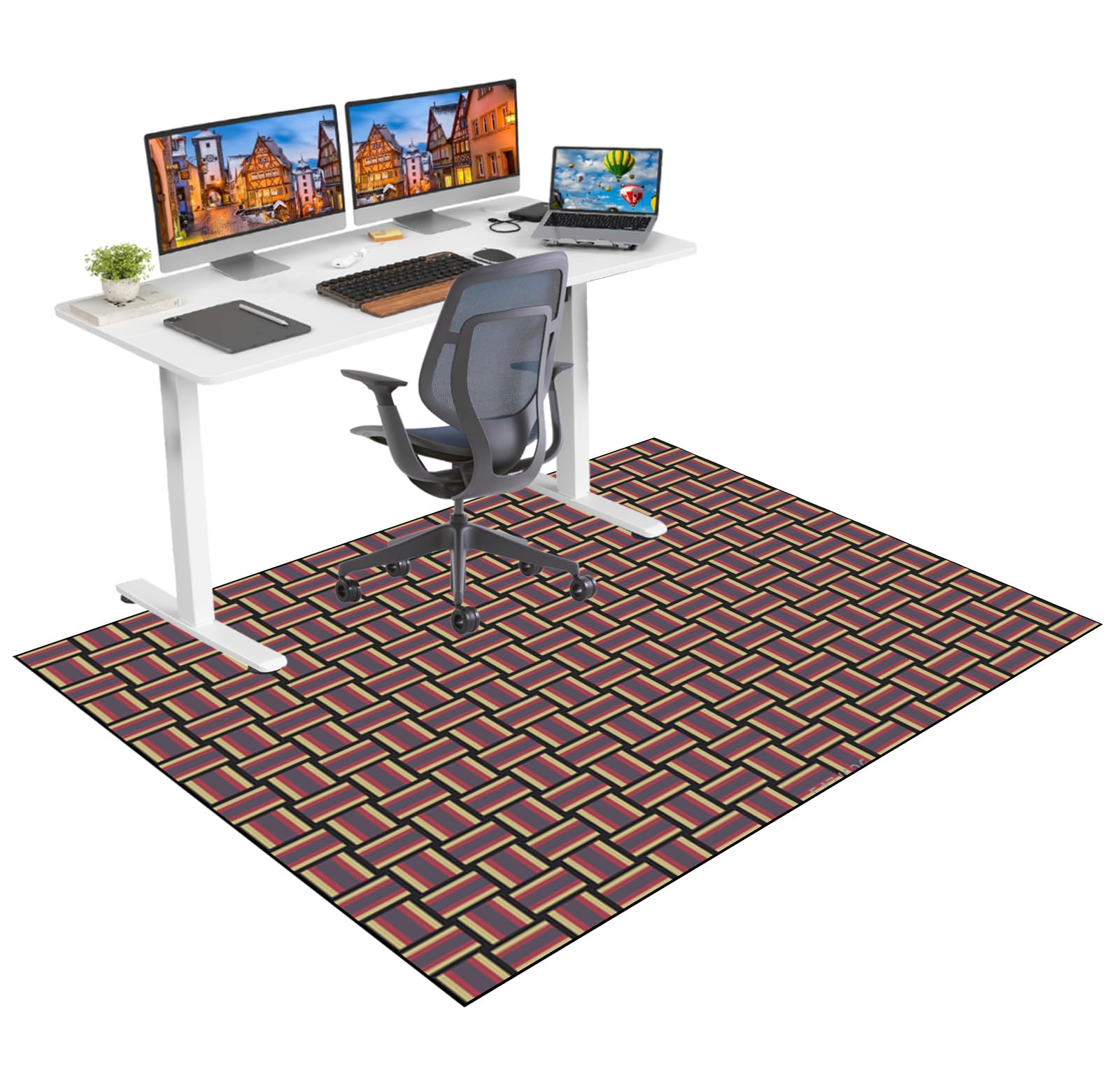 Gaming Chair Mat for Carpet Floors Desk Chair Floor Protector Mat for Carpet Protector Chair Mat Non Slip Floor Mat for Office Chair Mat for Carpeted and Hardwood Floor Gaming Floor Mat 120 x 160 cm