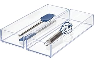 iDesign Clarity Drawer Organizer for Kitchen and Bathroom Storage