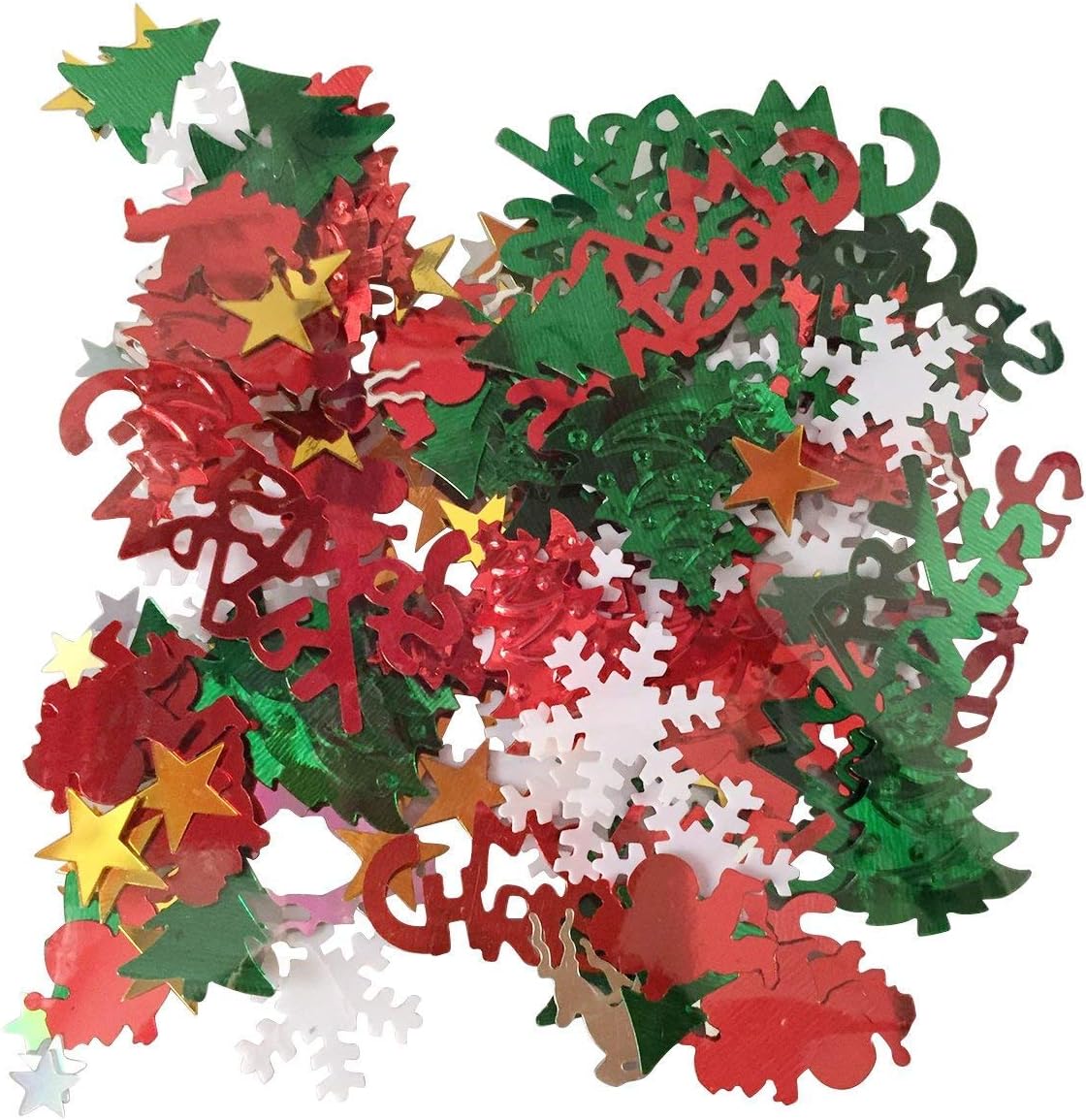 BinaryABC Christmas Table Confetti, Merry Christmas Sequins Party Confetti (15g) (Multicolour)