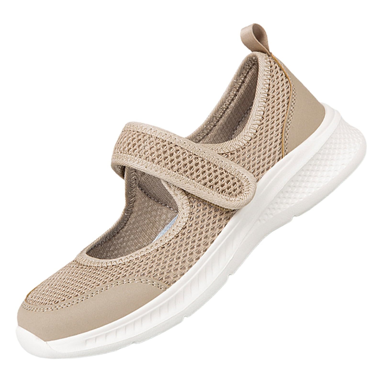 Mary Jane - Scarpe da ginnastica ortopediche da donna, vestibilità larga, traspiranti, con cinturino regolabile, antiscivolo, estive, casual, per sport all'aria aperta