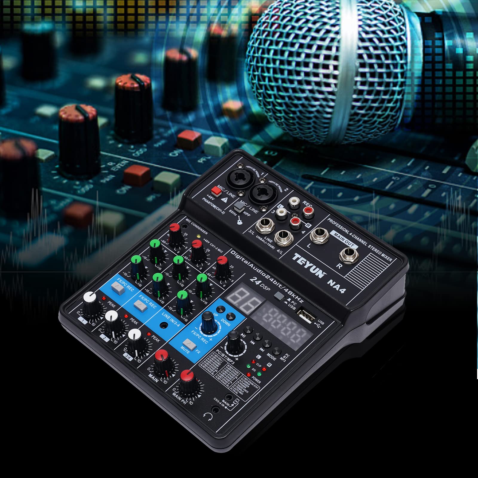 Studio Live Audio Mixer MG04BT 4-Channel Audio Mixer With USB/MP3