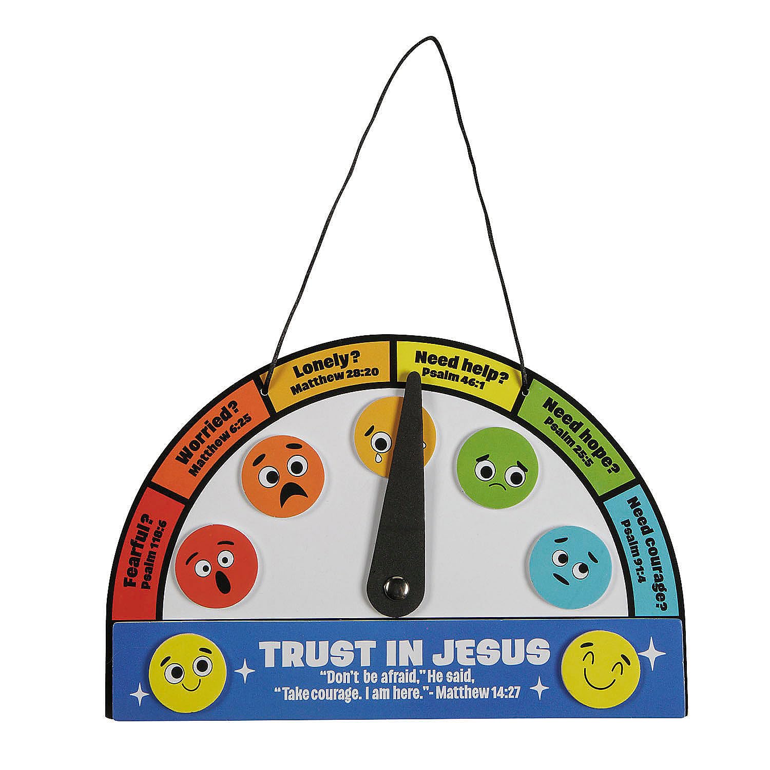 Fun Express 7" x 4 3/4" Great North VBS Trust in Jesus Emotions Wheel Craft Kit - Makes 12, Vacation Bible School Supplies