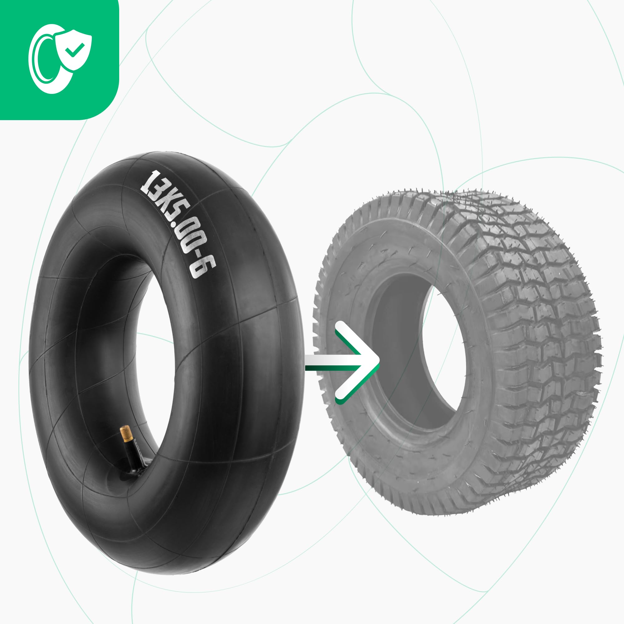 WanFeng Lot De Pneus Et Chambre à Air 13 X 5.00-6 Pour Razor Dirt Quad Et Go Kart, Dirt Bike, VTT, Tracteurs De Cour, Tondeuse à Gazon 13 X 5 X 6