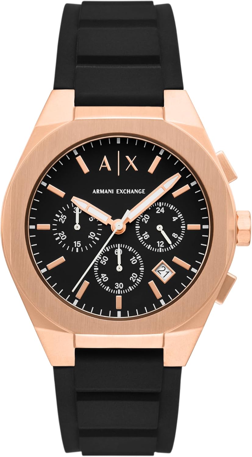 Black Silicone/Rose Gold