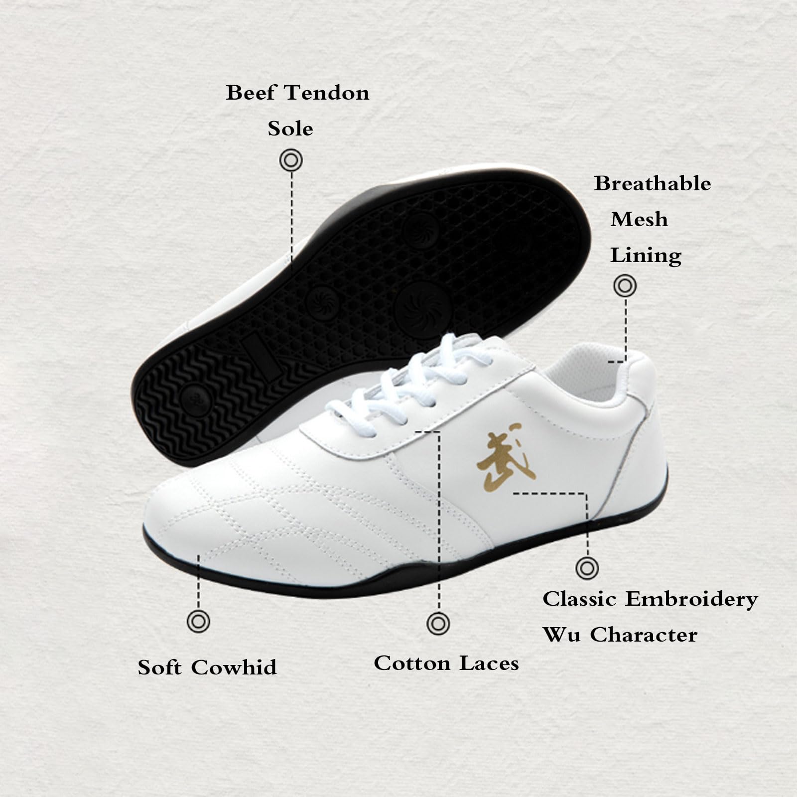 Scarpe Tai Chi,Uomo Donna Arti Marziali Scarpe,Scarpe Tai Chi Scarpe Kung Fu Scarpe,Resistente all'Usura,Leggero per Tai Chi Kung Fu,per Arti Marziali,Wushu,Shaolin,Qigong.