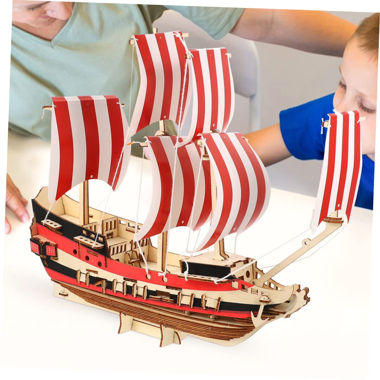 Abaodam Puzzles 3D de Madera para Adultos y Niños, 2 Sets, Diseño Realista, Manualidades Educativas para Casa y Oficina