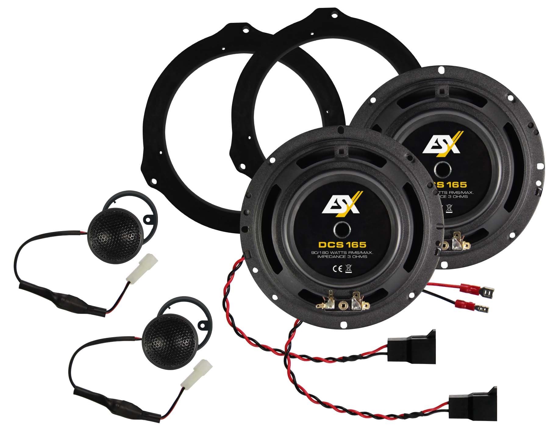 ESX DCS165 | 2-drożny system komponentów do FIAT Ducato III+IV | Citroen Jumper II+III | Peugeot Boxer II+III | Dodge RAM Promaster II+III