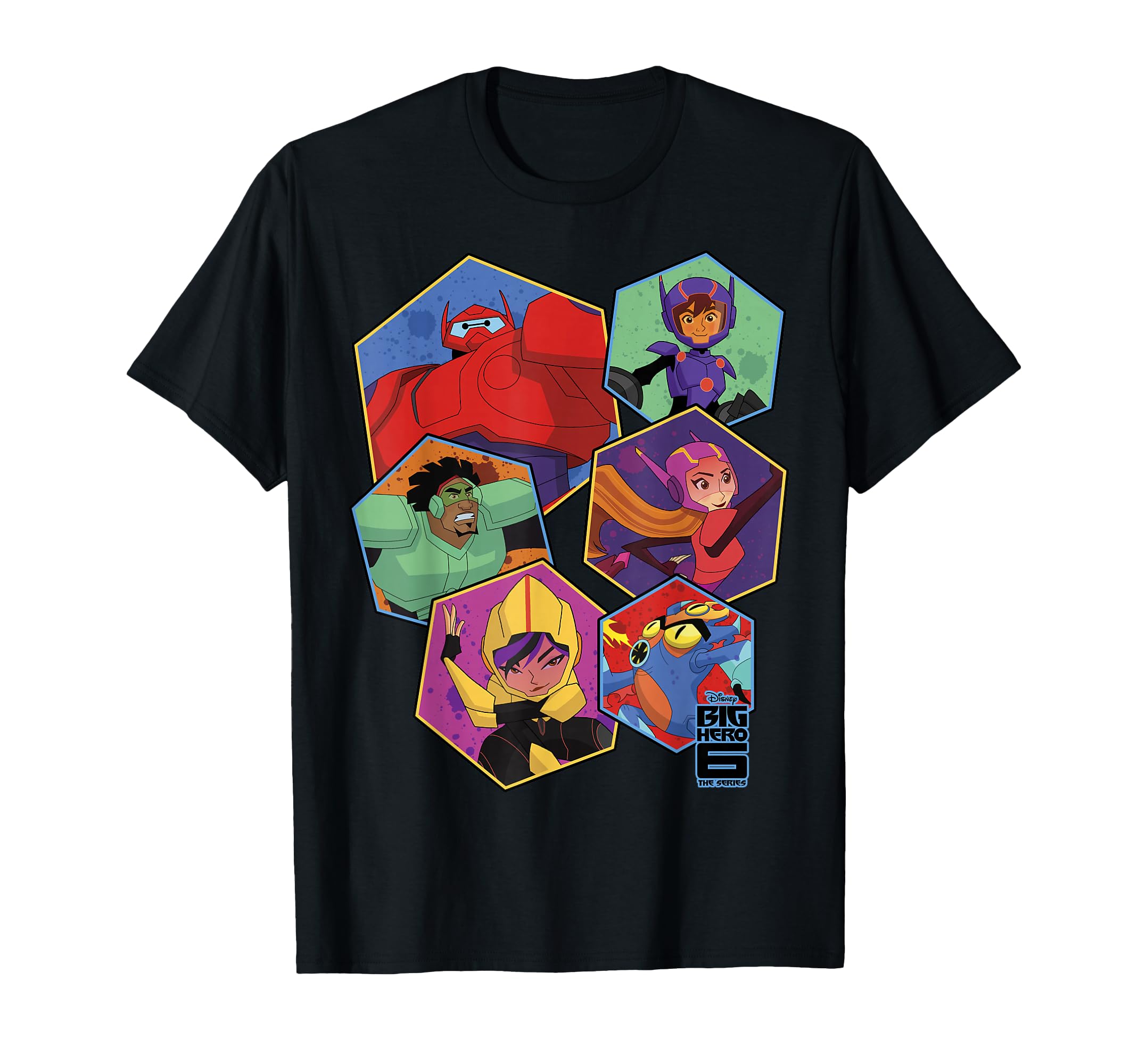 Disney Big Hero 6 TV Series Group Six Hex Graphic T-Shirt T-Shirt