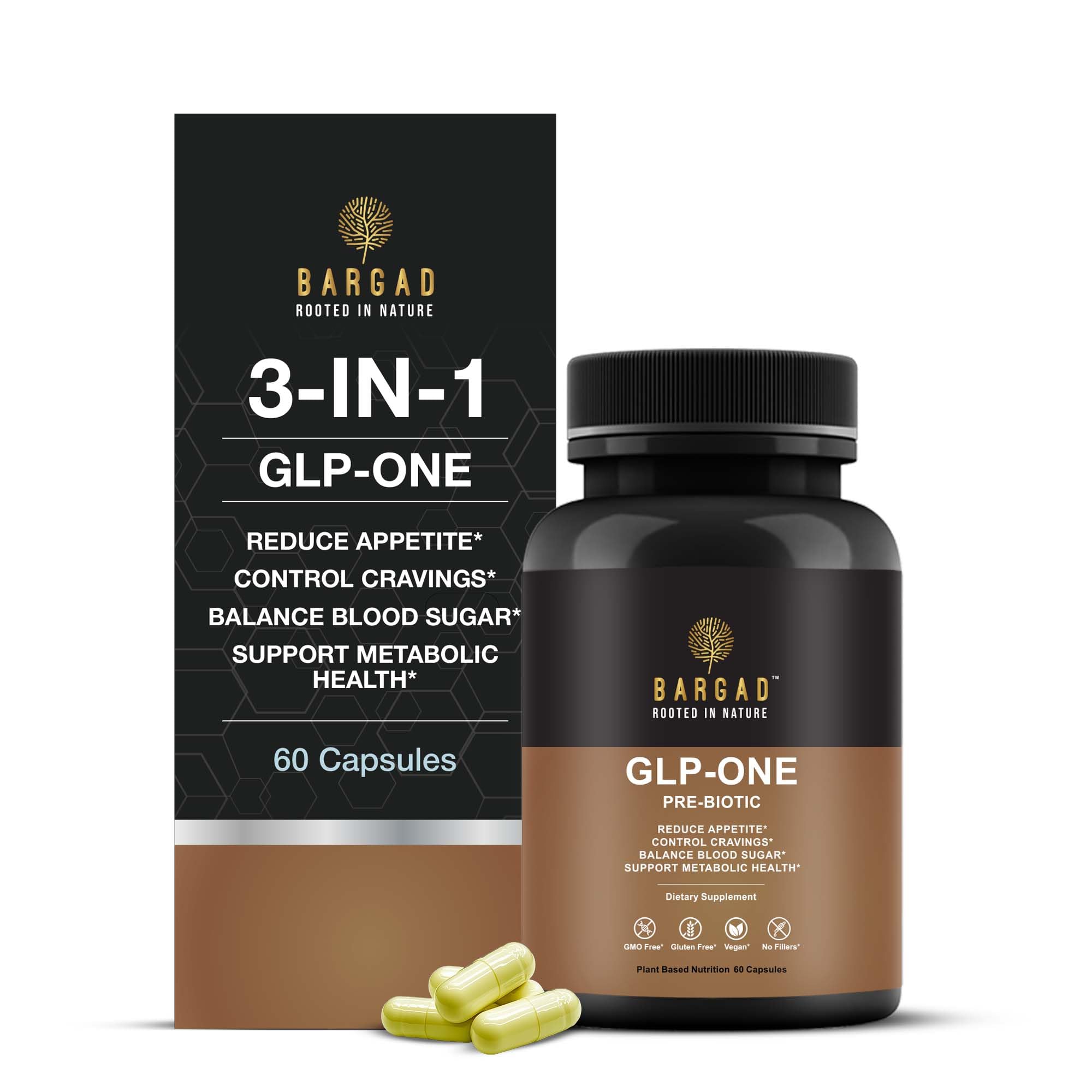 GLP-1 Supplement for Women & Men, GLP Activate Natural Formula, Hunger & Metabolism Support - Expert Formulated to Supports GLP1 Naturally | Probiotic and Prebiotic (60 Capsules)