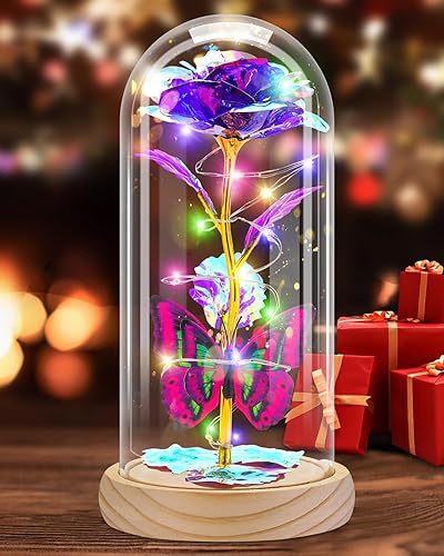 Otlonpe Preserved Forever Mothers Day Flower Gifts for Mom, Glass