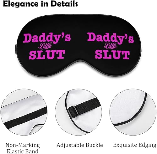 Miniatura 3 de Daddy's Little Slut - Máscara ligera para dormir con los ojos vendados, cubierta con correa ajustable para hombres y mujeres