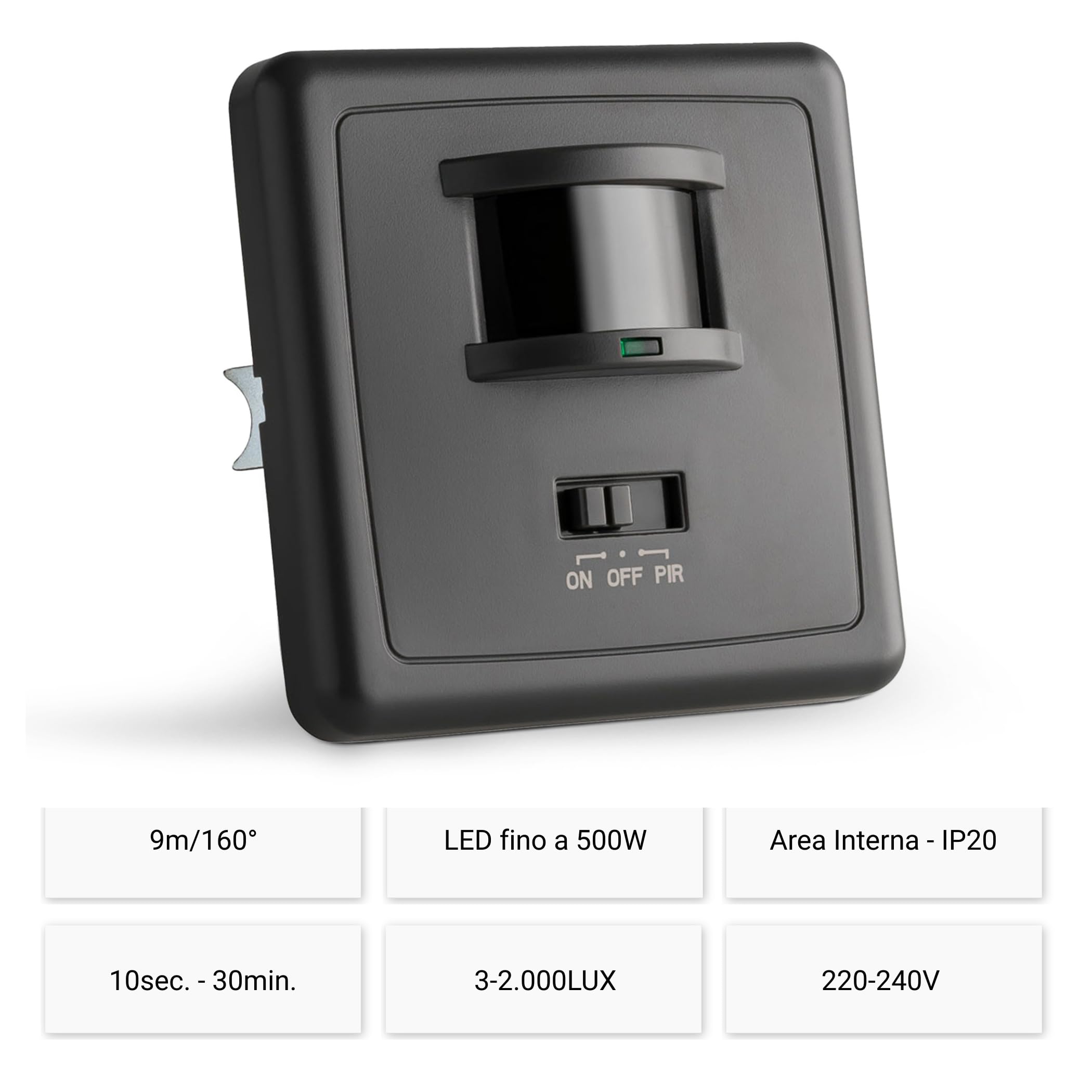 ELSO Rilevatore Di Movimento 160 Gradi, 3 Conduttori, Bianco, Renova, | ELSO Montaggio A Incasso A Prezzi Molto Vantaggiosi | Elektronik - Foto 5