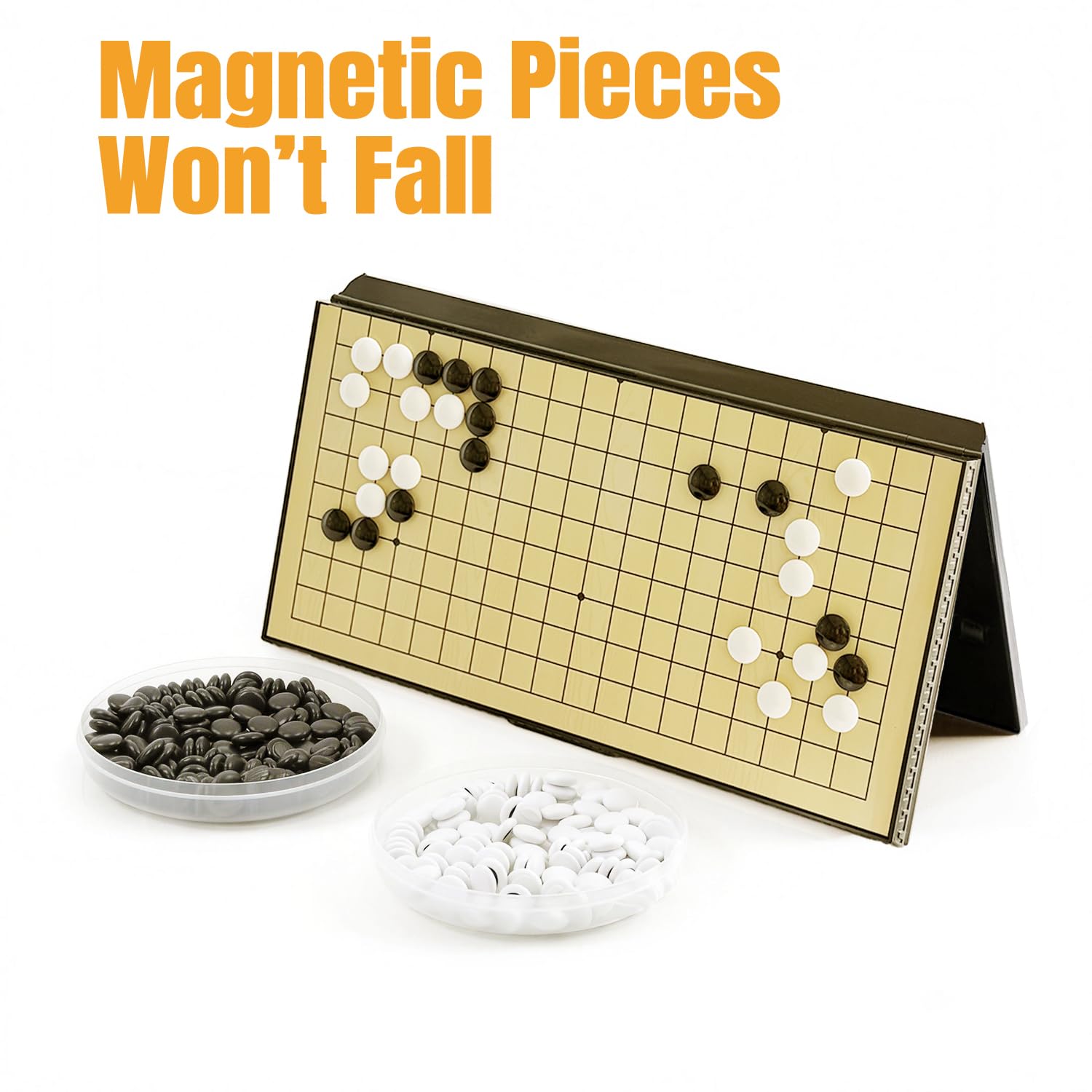 Plateau de Jeu avec des pièces de Jeu magnétique, Go Jeu De Société avec des Plateaux Gigognes (Small)