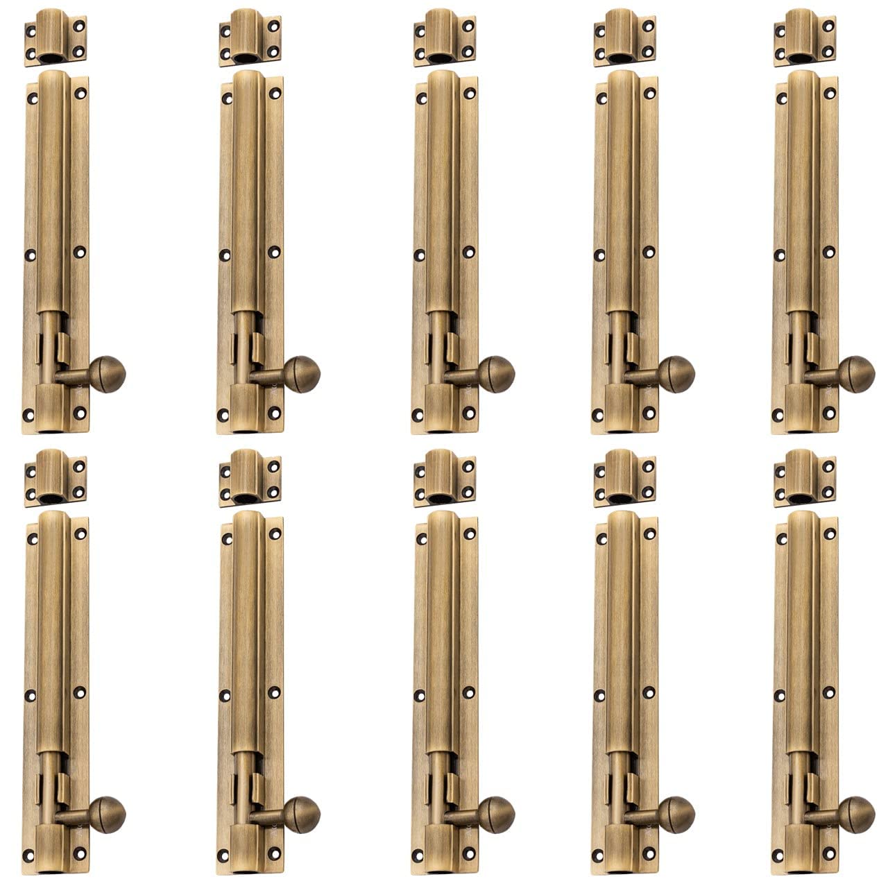 NSC Pack of 10 |8 inch Aluminium Tower Bolt | Antique Finish | Home and Offices Doors and Windows Tower Bolt (B0C7N4L7VX) Amazon Price History, Amazon Price Tracker