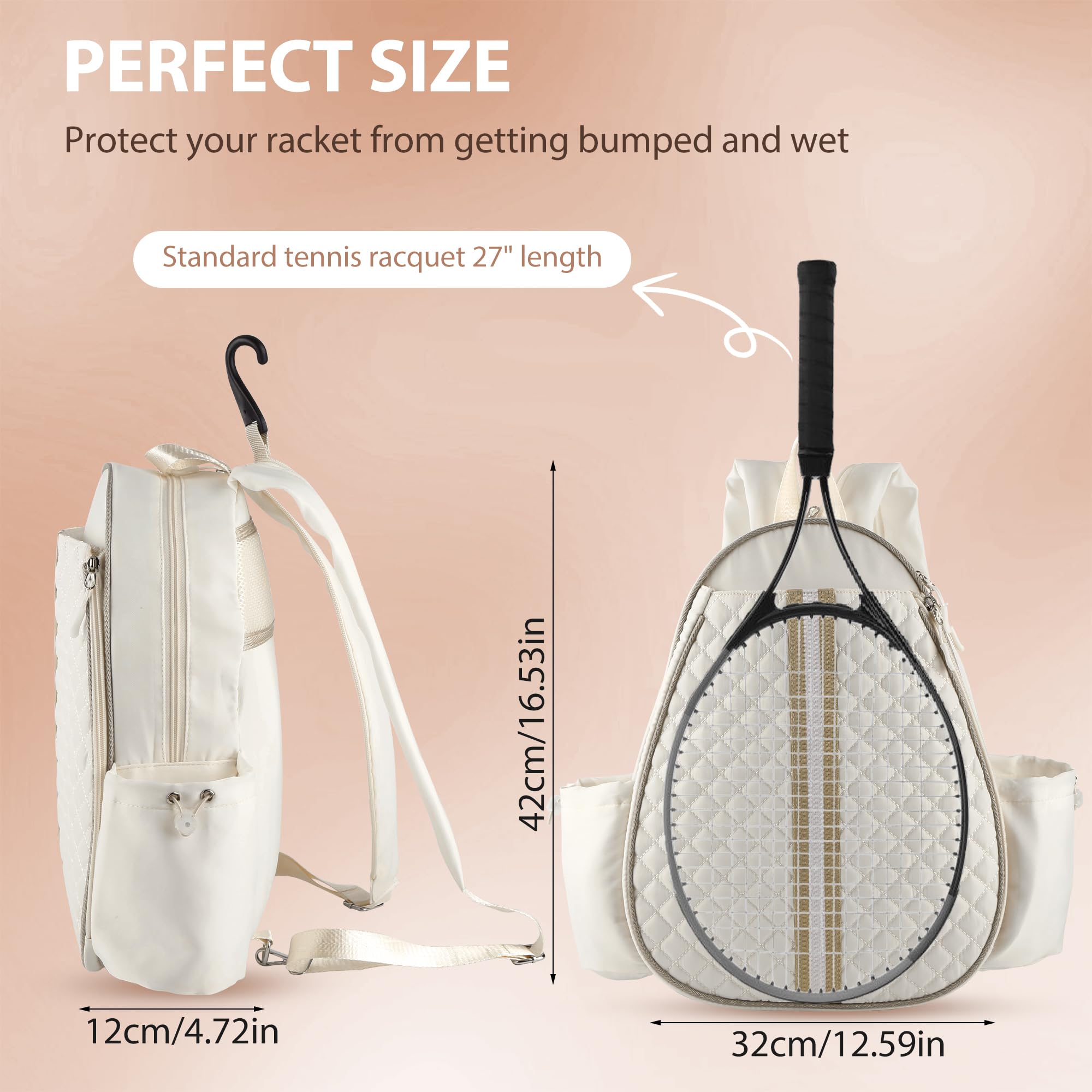 Amazon.com : Lufstd Tennis Bags for Women, Quilted Tennis  display picture 1