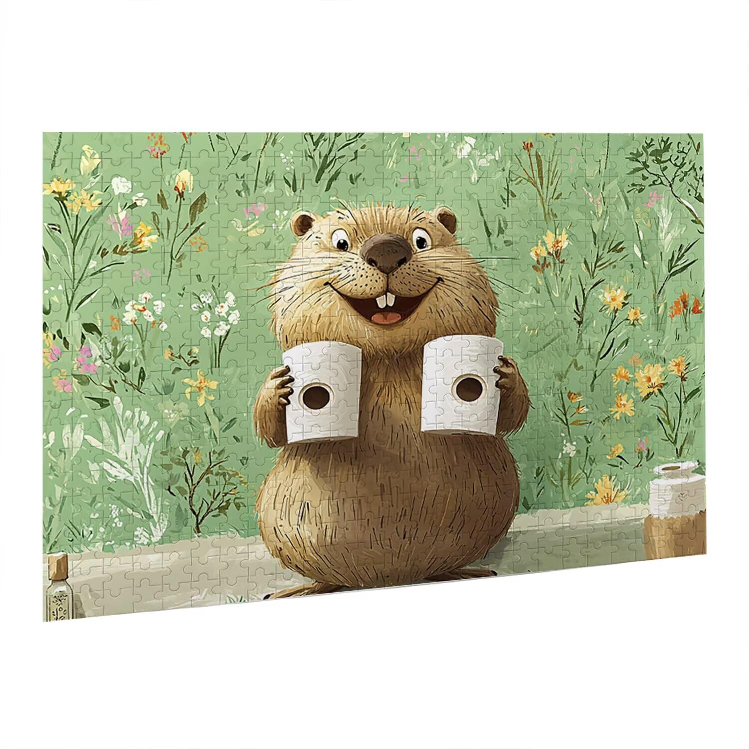 Jigsaw Puzzle, 1000 Pezzi Puzzle Classici, Carino Puzzle Rilassamento Intelligence, Mpossibile Difficile Puzzle Impegnativo per Adulti Puzzle Gioco Familiare, Regalo per Amore Amico Castore fr0-355