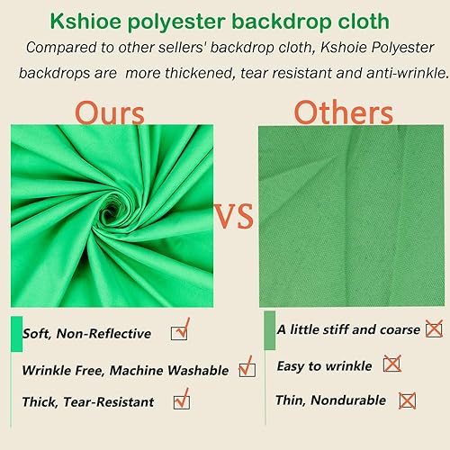 Miniatura 2 de Kshioe Kit de iluminación continua para sombrillas de 800 W y 5500 K con sistema de soporte de telón de fondo para productos de estudio fotográfico