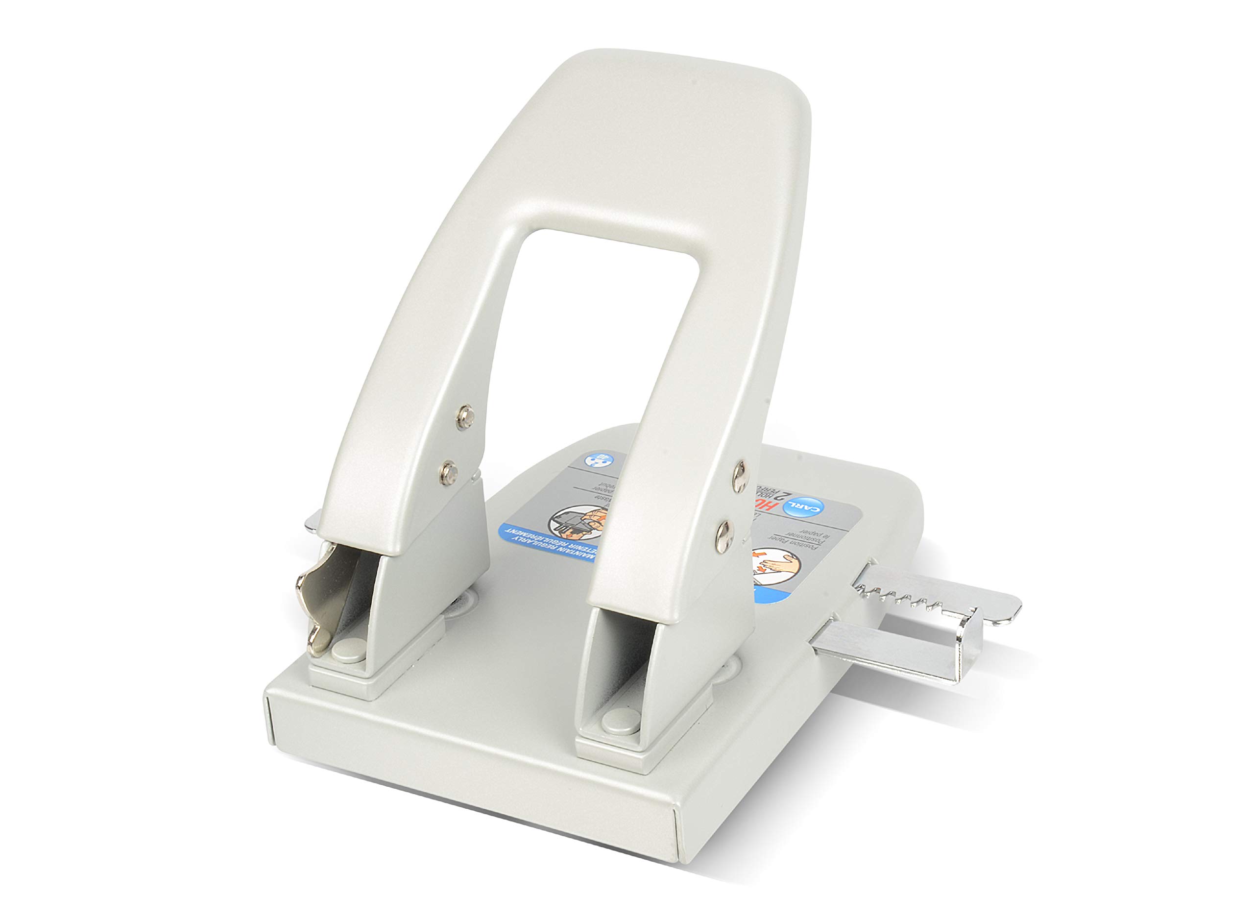 CarlCARL 62040 40-Sheet capacity hc-240 two-hole punch, 9/32 dia. holes, silver, Metallic